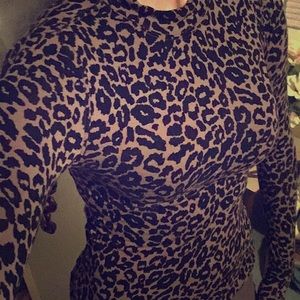 Free People long sleeve cheetah print top